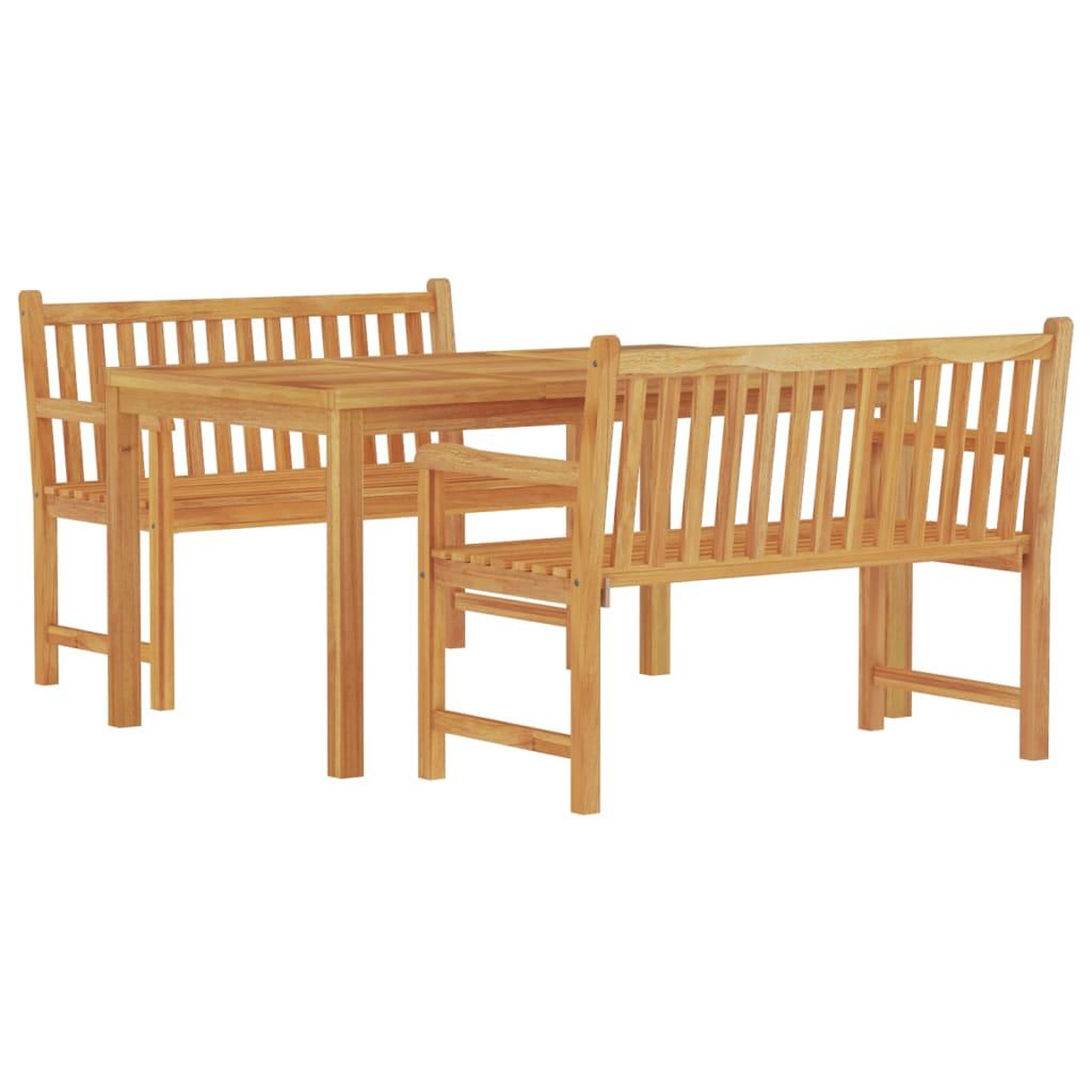 Voir la diapositive 3 : VIDAXL Ensemble a manger de jardin 3 pcs Bois de teck massif