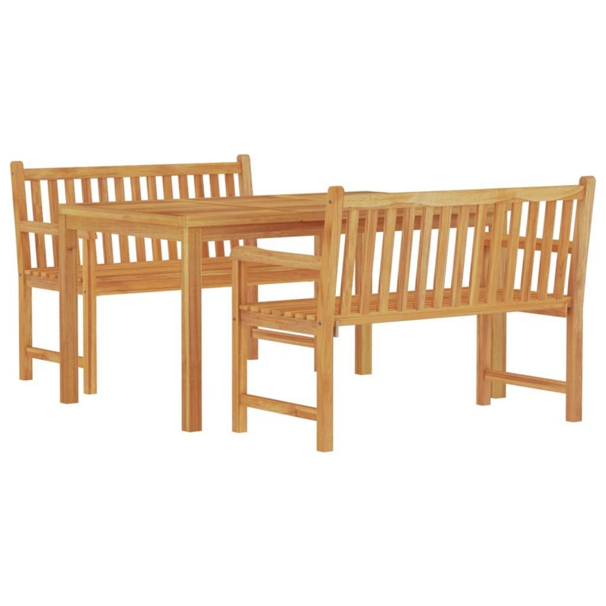 VIDAXL Ensemble a manger de jardin 3 pcs Bois de teck massif