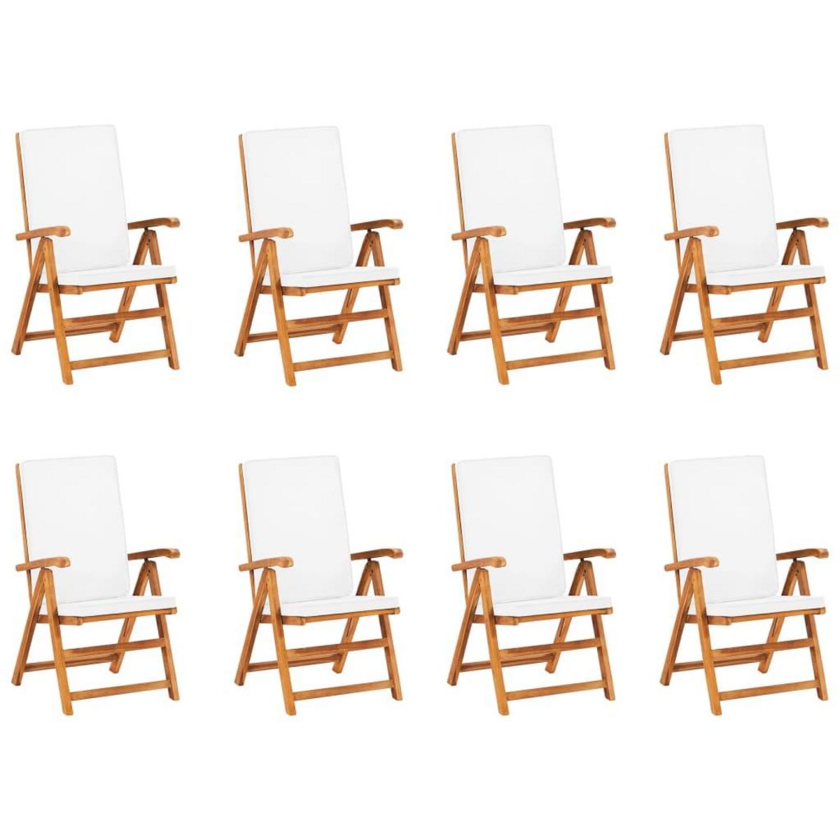 VIDAXL Ensemble a manger de jardin 9 pcs coussins Bois de teck massif