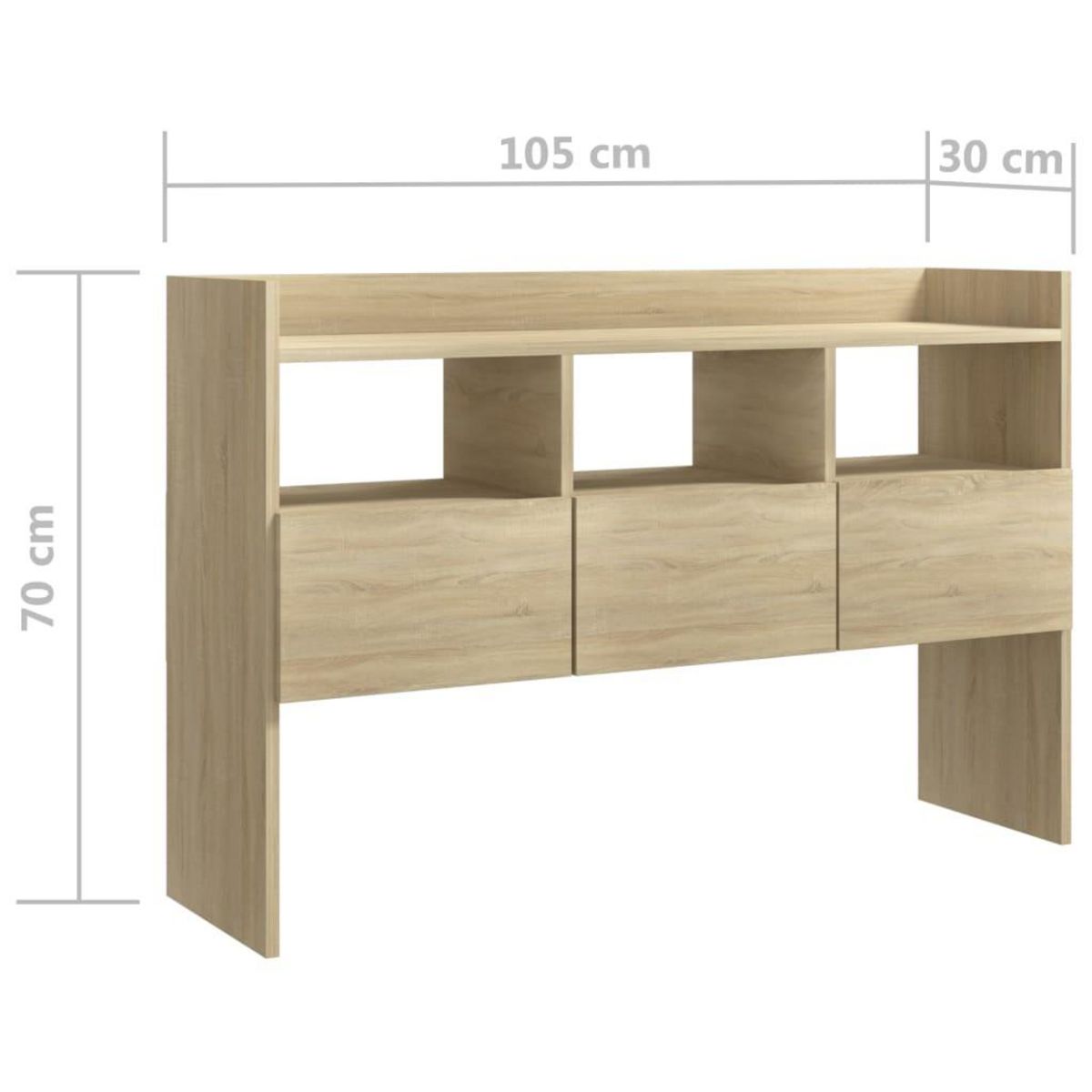VIDAXL Buffet Chene sonoma 105x30x70 cm Bois d'ingenierie