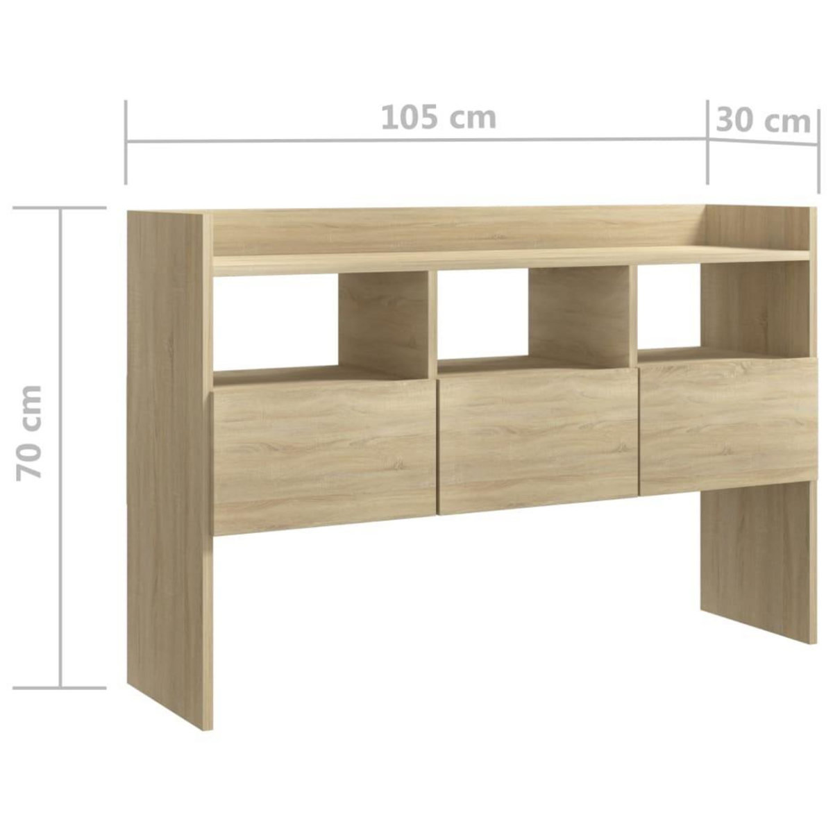 VIDAXL Buffet Chene sonoma 105x30x70 cm Bois d'ingenierie