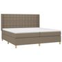 Voir la diapositive 4 : VIDAXL Sommier a lattes de lit matelas et LED Taupe 200x200 cm Tissu