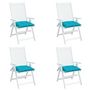 Voir la diapositive 4 : VIDAXL Coussins de chaise lot de 4 turquoise 40x40x7 cm tissu
