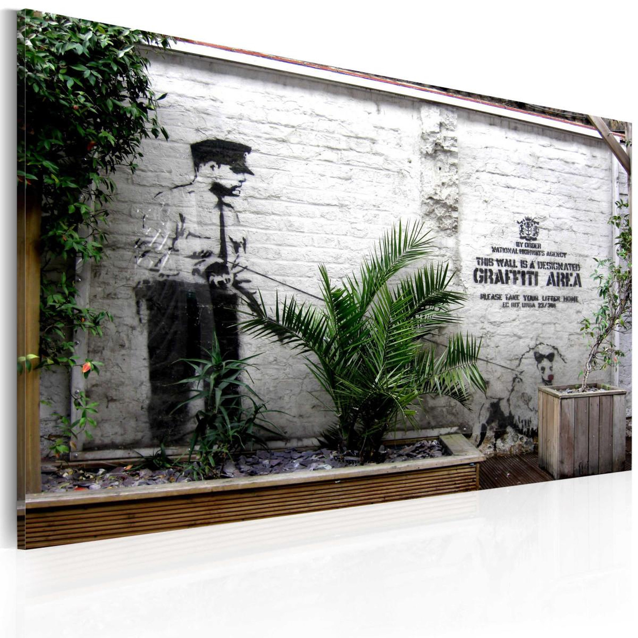 Paris Prix Tableau imprimé  graffiti zone - banksy  40x60cm