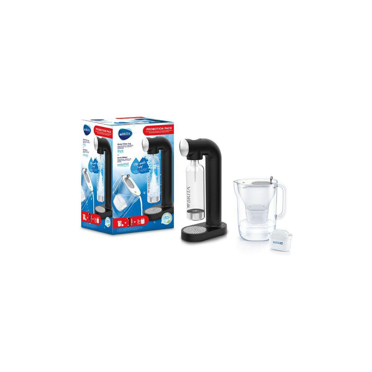 Brita Machine à soda sodaone + carafe + 3 bouteilles