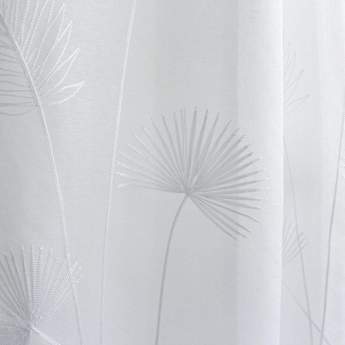 TOILINUX Voilage brodé PALMEIRA - 140 x 240 cm - Blanc
