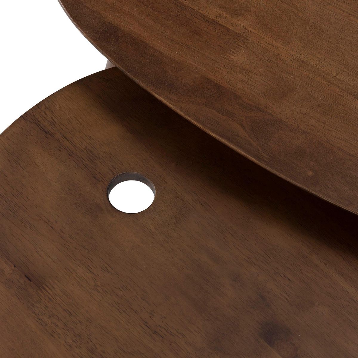 VS VENTA-STOCK Set de 2 tables basses Eclipse couleur noyer, bois massif