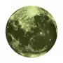 Paris Prix Sticker Mural Phosphorescent  Lune  25cm Vert