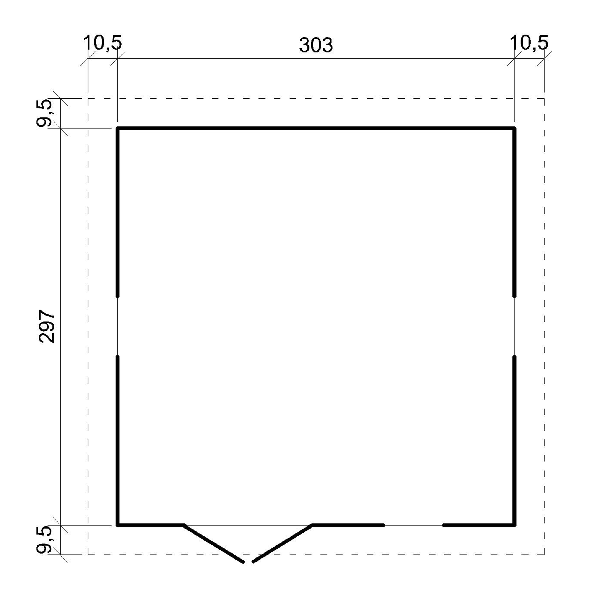Voir la diapositive 5 : TIMBELA Abri de Jardin en Bois -  H226x316x324 cm/9 m² M335