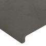Voir la diapositive 5 : VIDAXL Tete de lit avec oreilles Gris fonce 147x23x78/88 cm Velours