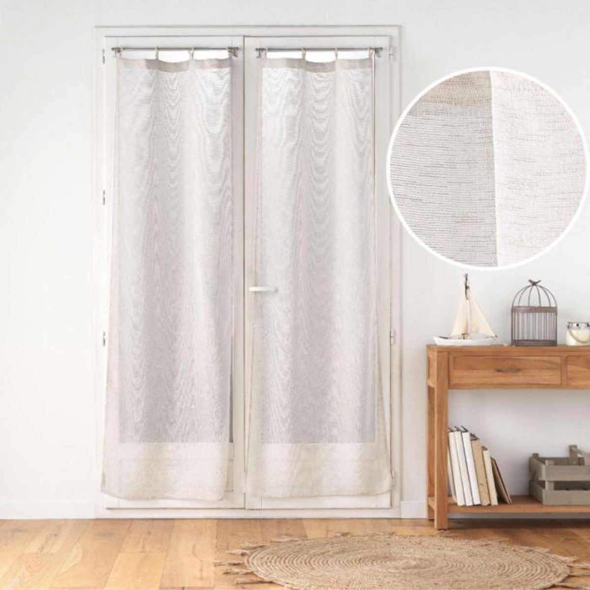 Paris Prix Paire de Voilages à Œillets  Minalisa  70x200cm Lin