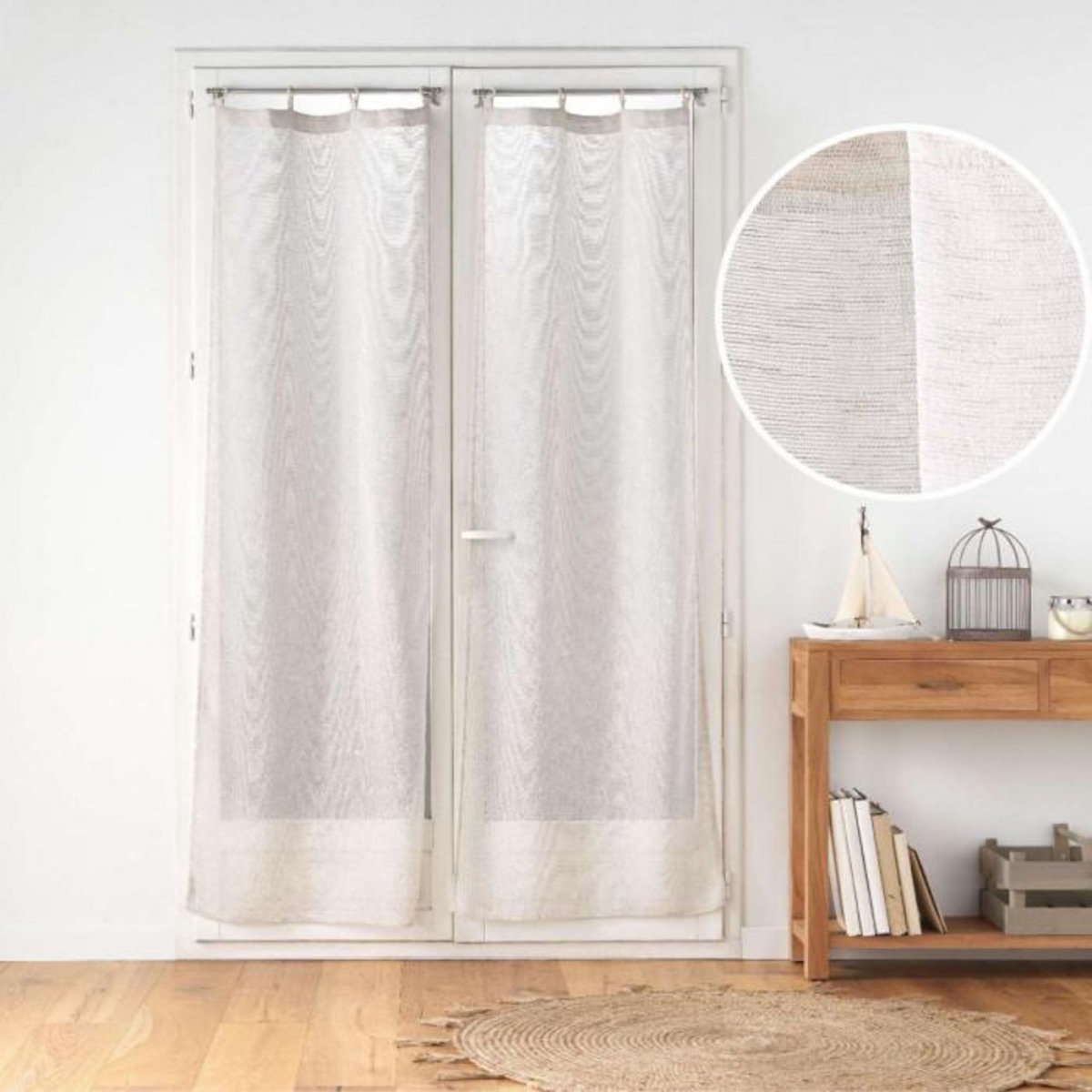 Paris Prix Paire de Voilages à Œillets  Minalisa  70x200cm Lin