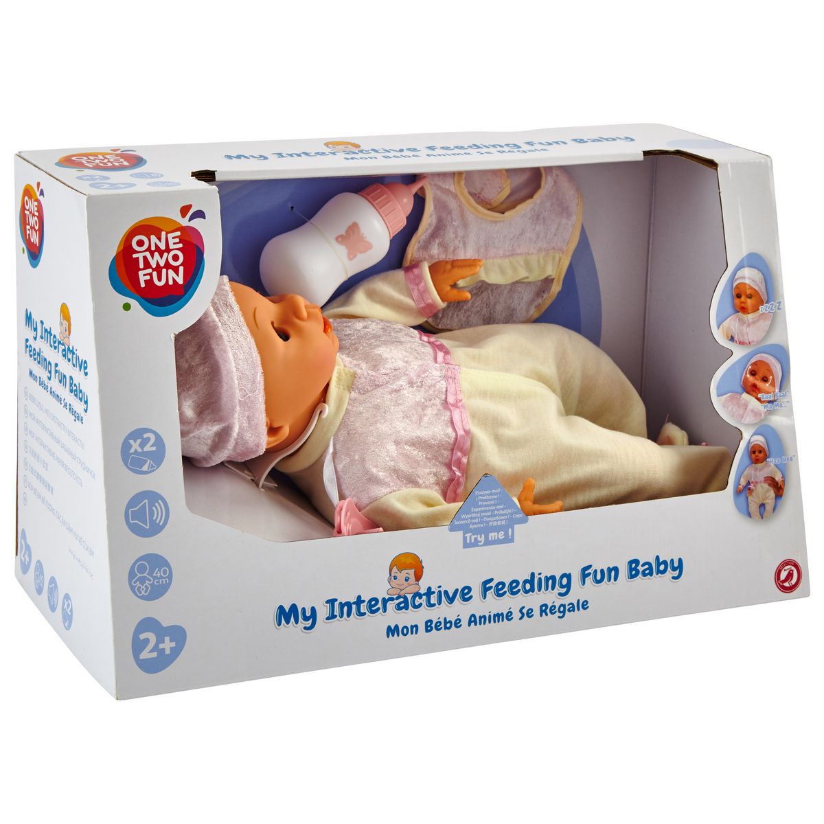 One Two Fun Bébé interactif 40 cm 6 fonctions 