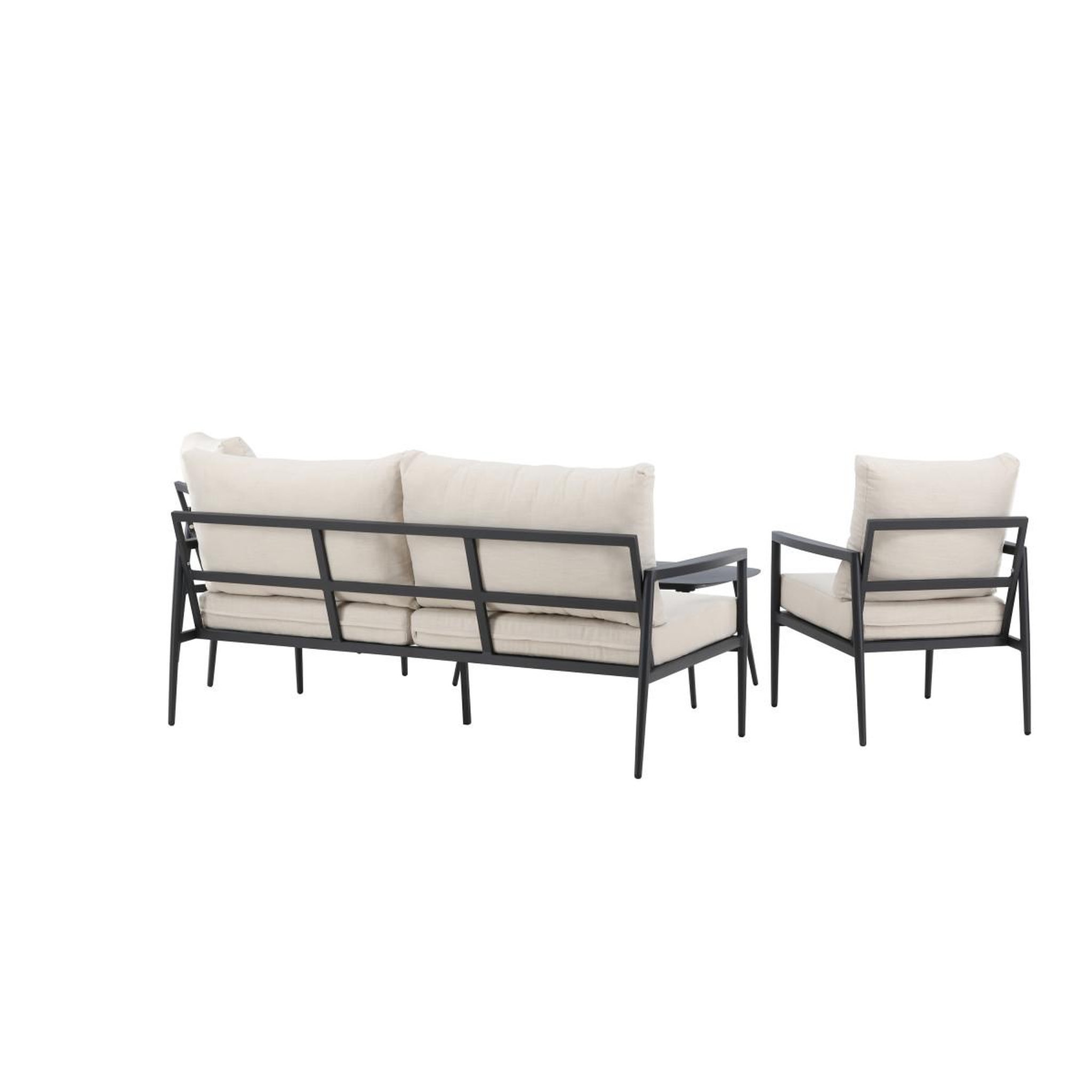 Voir la diapositive 5 : Paris Prix Salon de jardin 4 places  taromina  176cm noir