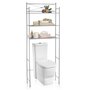 Voir la diapositive 2 : IDIMEX Etagère de salle de bain MARSA, rangement pour WC/lave-linge, en métal