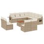 Voir la diapositive 2 : VIDAXL Salon de jardin avec coussins 12 pcs beige resine tressee