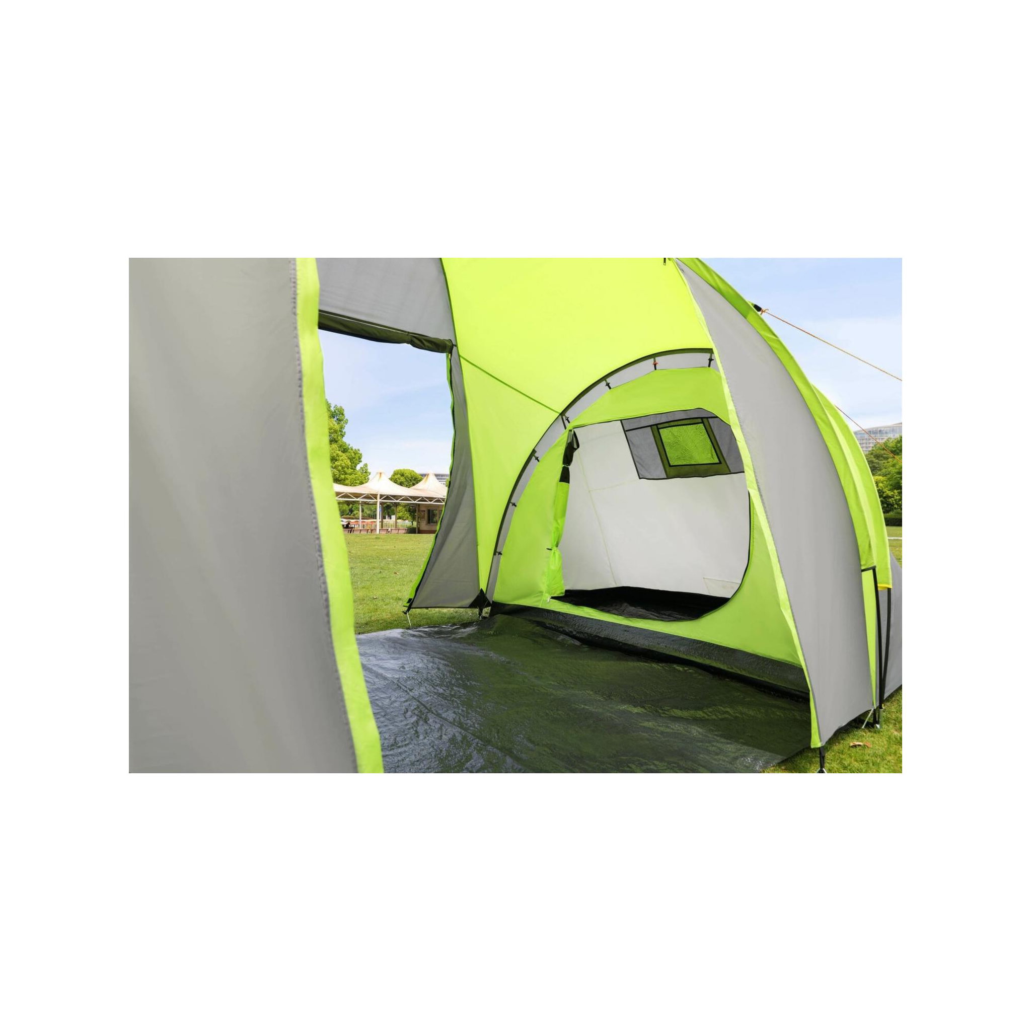 Voir la diapositive 4 : KINGCAMP Tente de camping familiale 4 places temi - kingcamp - dimensions : 500 x 220 x 200 cm