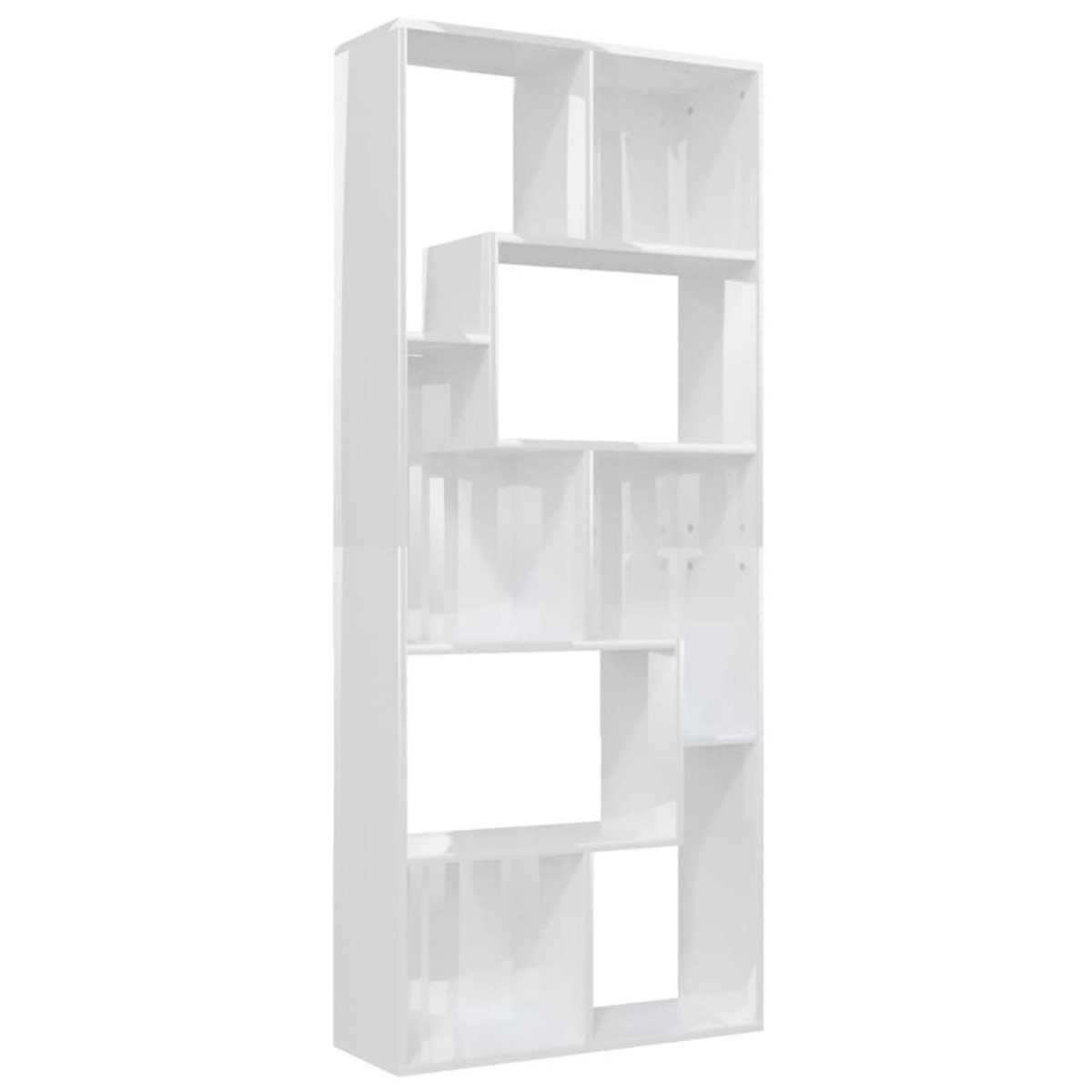 VIDAXL Bibliotheque Blanc brillant 67x24x161 cm Bois d'ingenierie