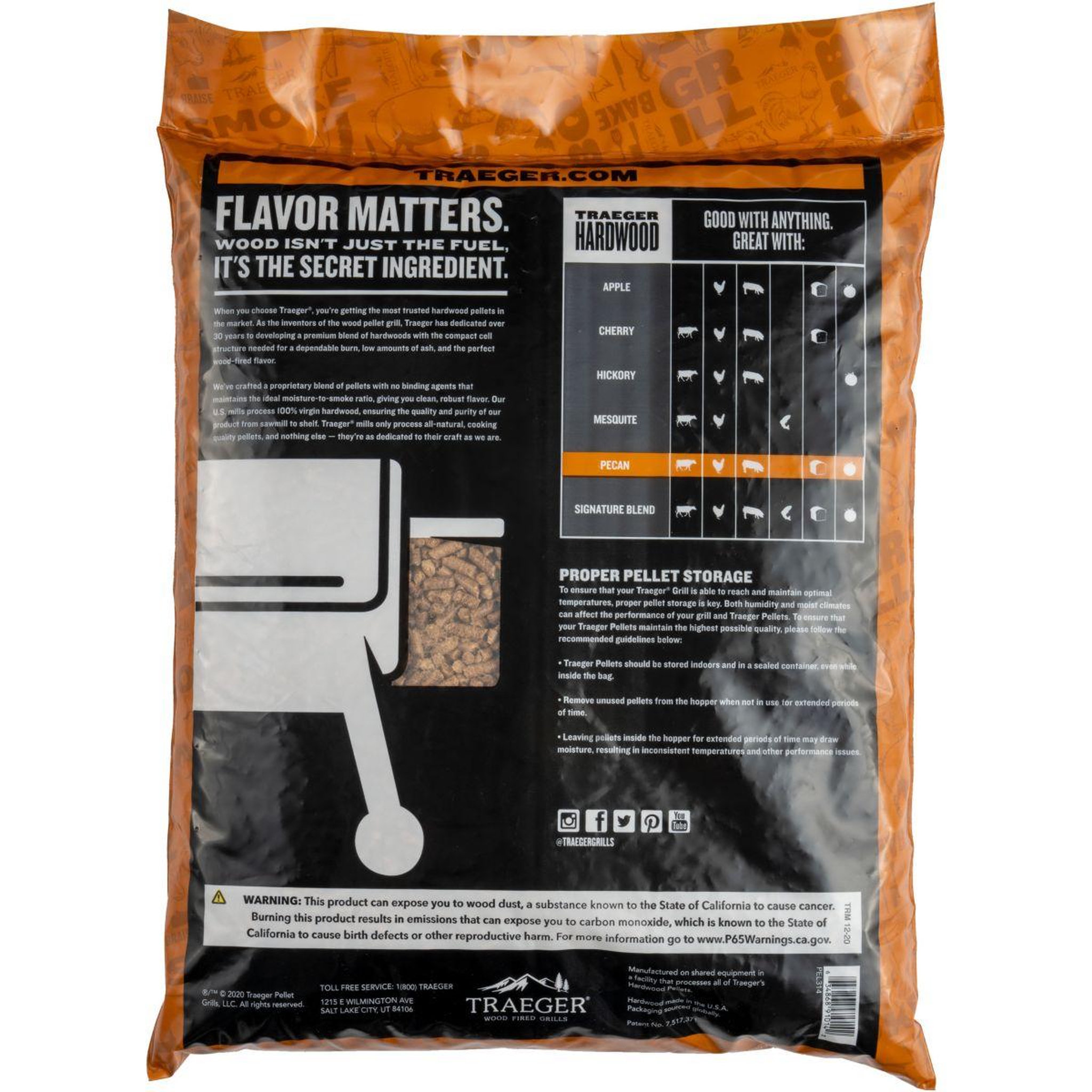 Voir la diapositive 3 : TRAEGER Pellets Pecan- sac de 9 kg