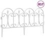 Voir la diapositive 2 : VIDAXL Bordures de pelouse 17 pcs Blanc 10 m PP