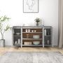Voir la diapositive 3 : VIDAXL Buffet gris beton 135x41x75 cm bois d'ingenierie