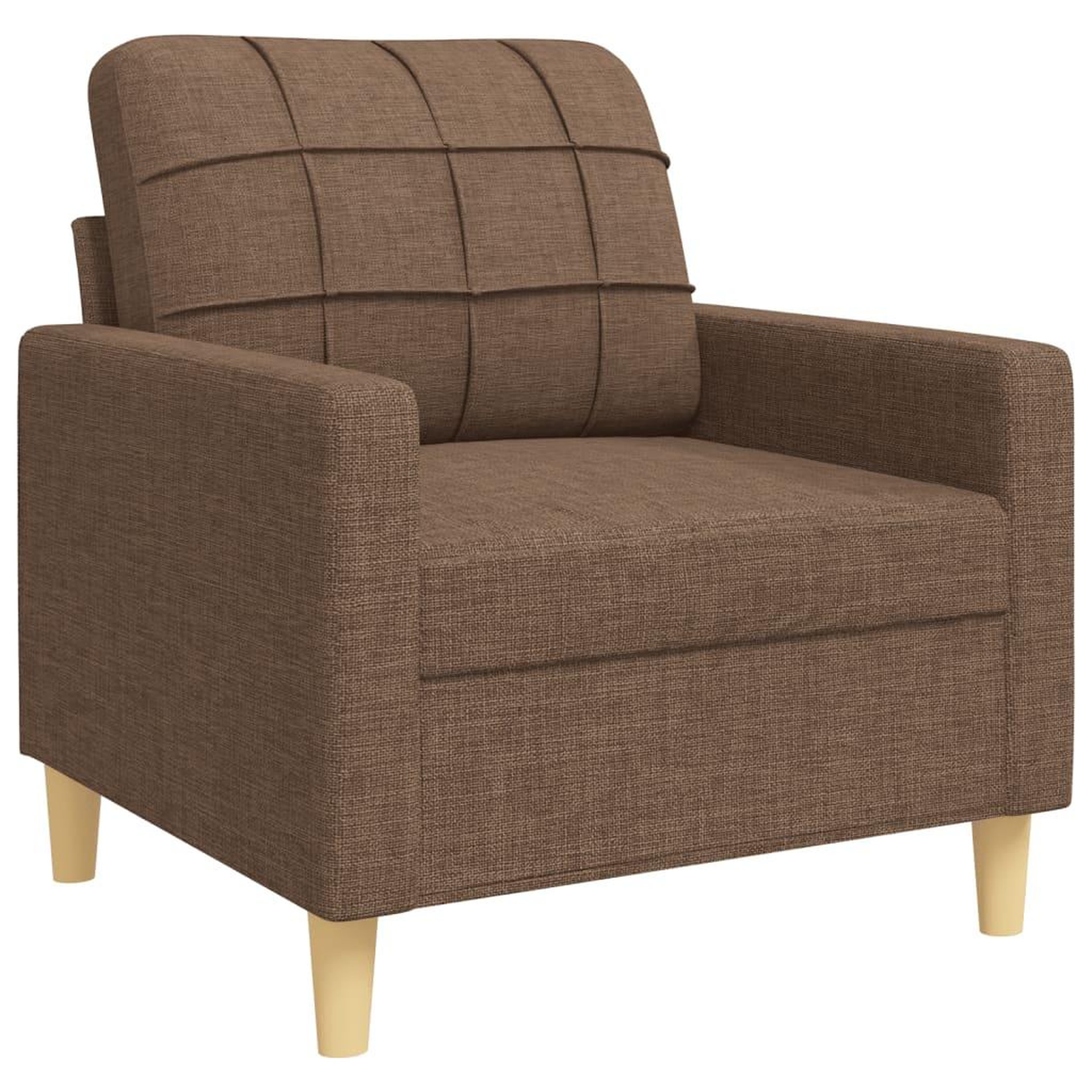 Voir la diapositive 4 : VIDAXL Ensemble de canapes 3 pcs marron tissu