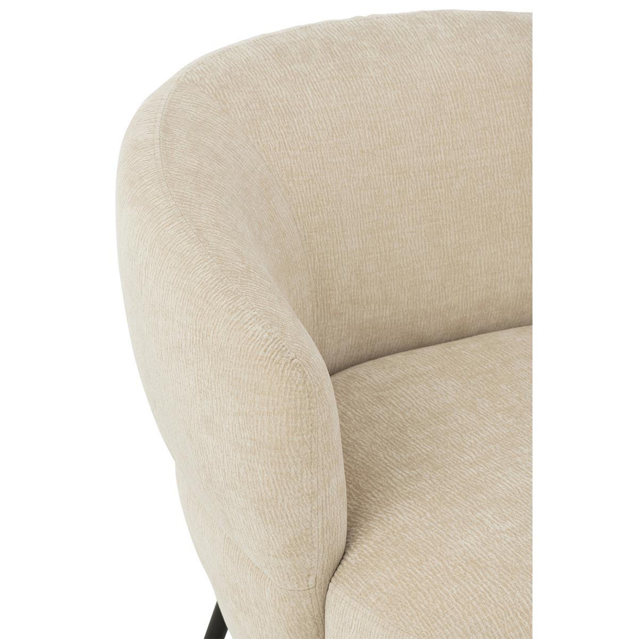 Voir la diapositive 5 : J-LINE Fauteuil Lounge  Mars  84cm Beige
