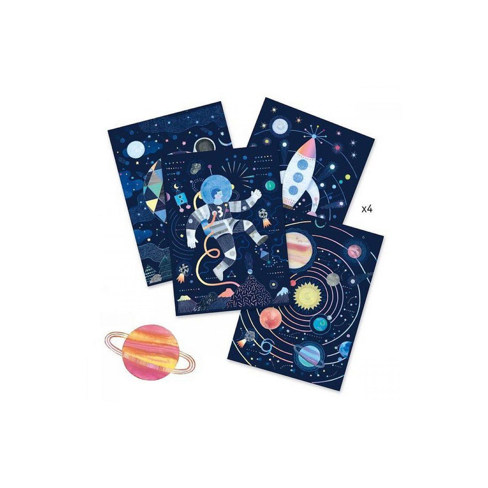 Djeco Cartes a gratter mission cosmique