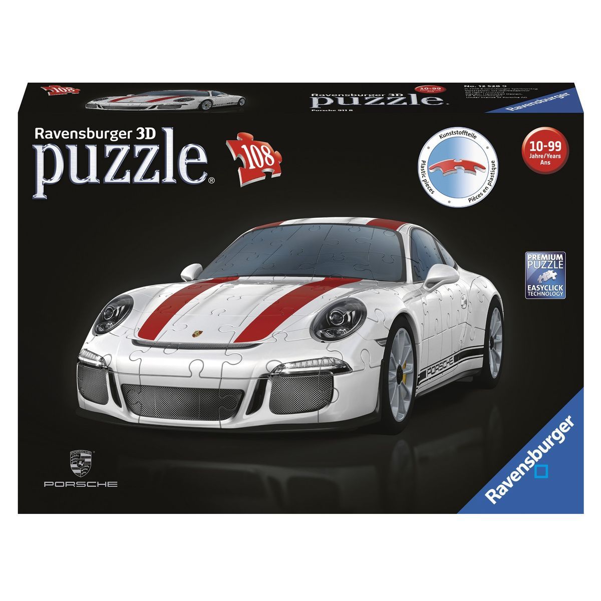 RAVENSBURGER Puzzle 3D Porcshe 911 - 108 pièces