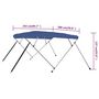 Voir la diapositive 6 : VIDAXL Auvent bimini a 4 arceaux Bleu 243x180x137 cm