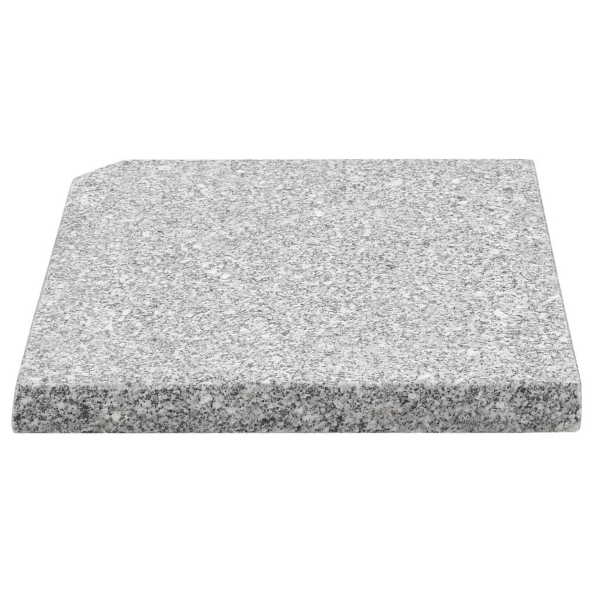 VIDAXL Plaques de poids de parasol 4 pcs Granit Gris Carre 100 kg