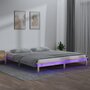 Voir la diapositive 1 : VIDAXL Cadre de lit a LED sans matelas 200x200 cm bois massif