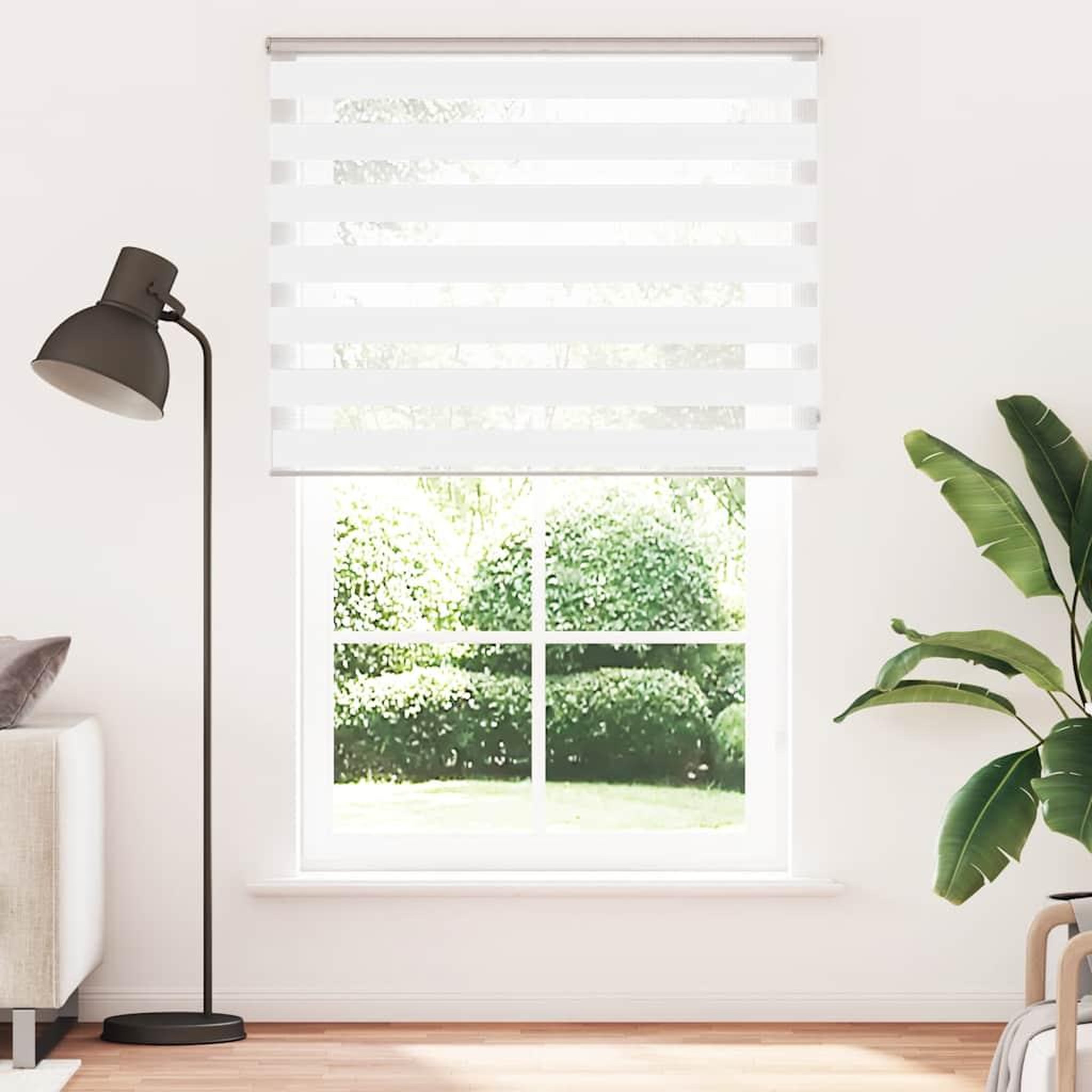 Voir la diapositive 2 : VIDAXL Store zebre blanc 145x230 cm largeur du tissu 140,9cm polyester