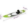 Voir la diapositive 6 : VIDAXL Ensemble de planche SUP gonflable vert 300x76x10 cm