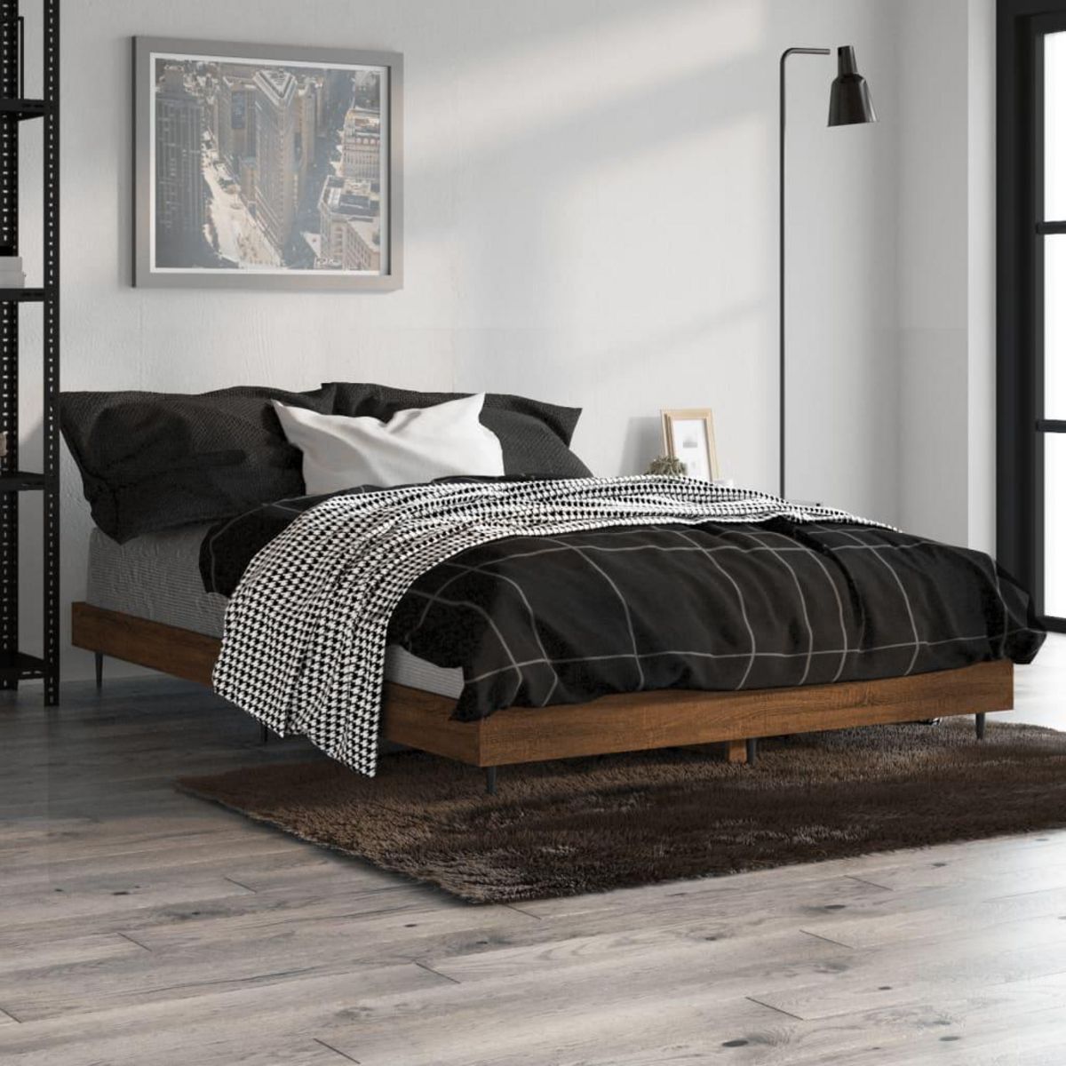 VIDAXL Cadre de lit sans matelas chene marron 120x190 cm