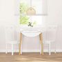 Voir la diapositive 3 : VIDAXL Chaises a manger 2 pcs blanc bois massif caoutchouc
