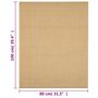 Voir la diapositive 6 : VIDAXL Tapis Sisal naturel 80x100 cm
