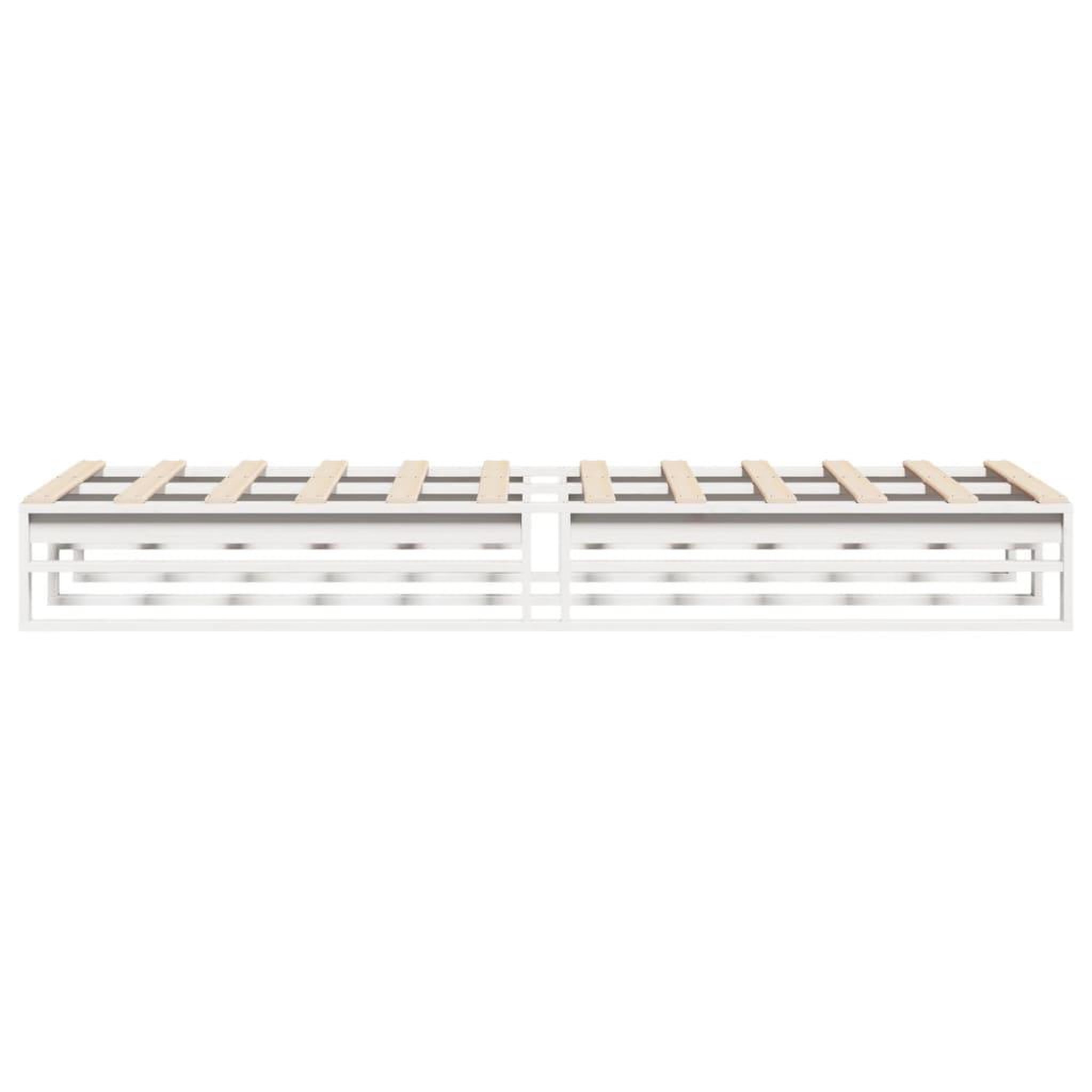 Voir la diapositive 5 : VIDAXL Cadre de lit sans matelas blanc 90x190 cm bois de pin massif