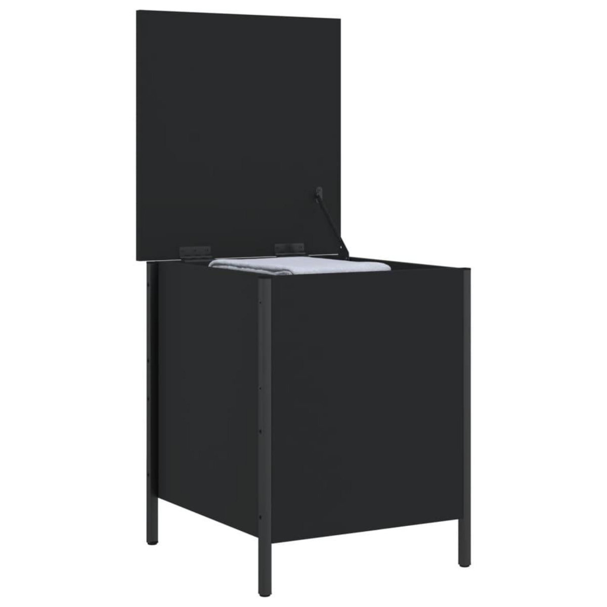 VIDAXL Banc de rangement noir 40x42,5x50 cm bois d'ingenierie