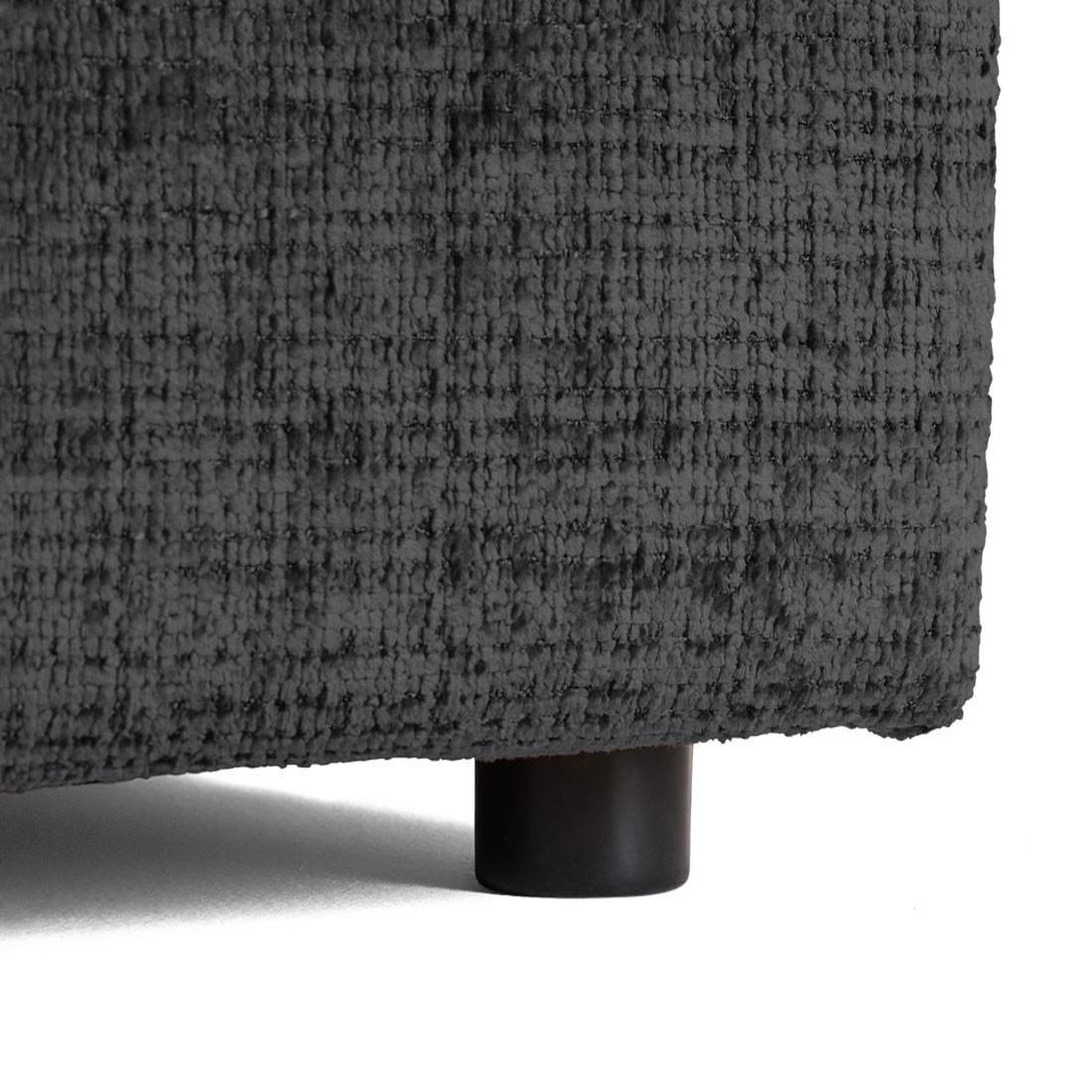 Voir la diapositive 5 : BEST MOBILIER Collins - canapé droit 4 places avec double méridienne - assise profonde - en velours texturé