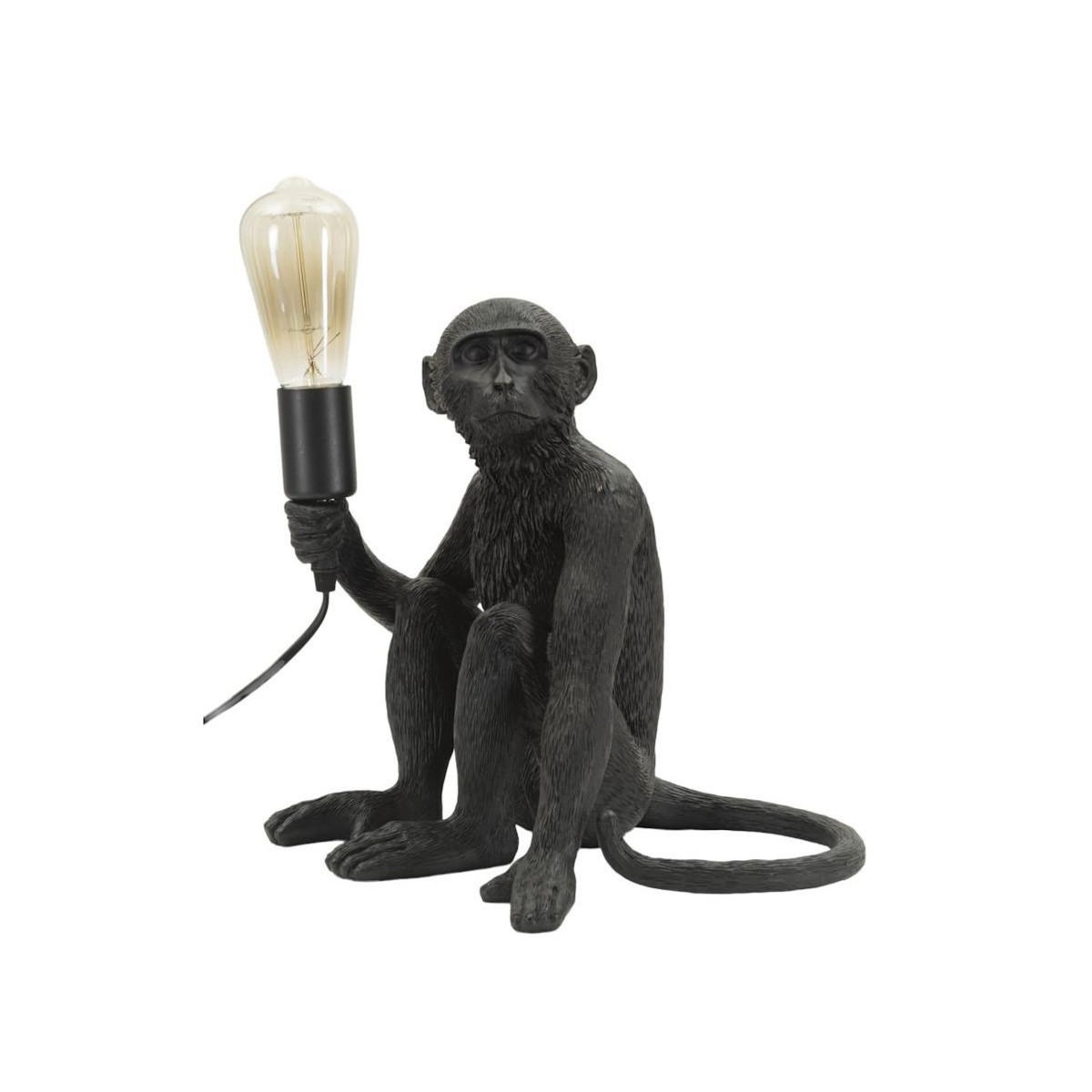 Paris Prix Lampe à Poser Design  Monkey  33cm Noir
