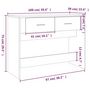 Voir la diapositive 6 : VIDAXL Table console Blanc 100x39x75 cm Bois d'ingenierie