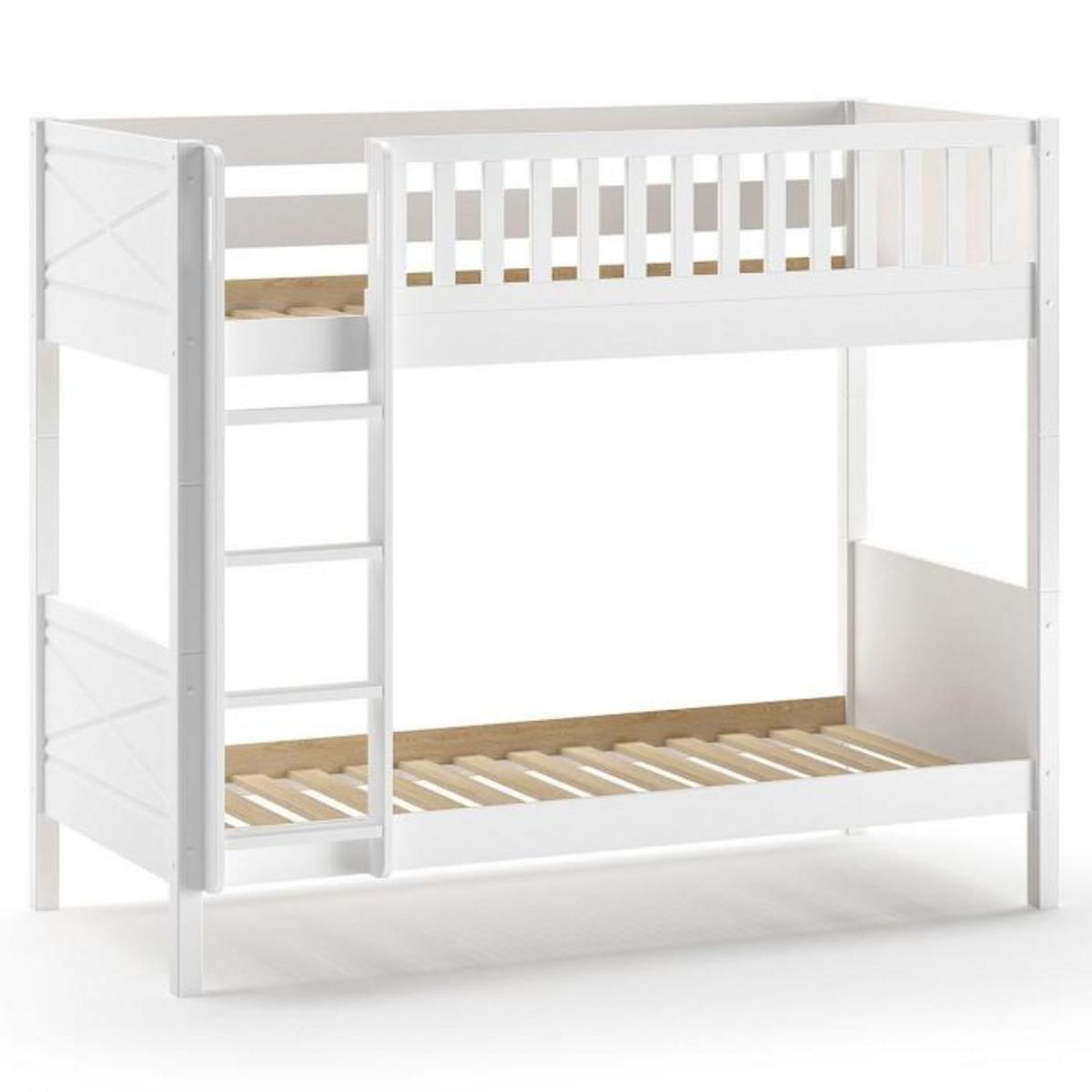 Paris Prix Pack - Lit Superposé Enfant & Tiroir  Scott  Blanc