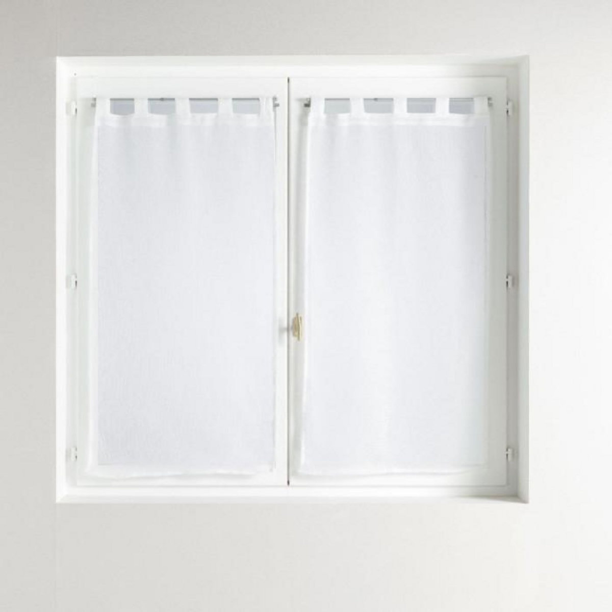 Paris Prix Paire de Voilages à Passants  Luminea  60x160cm Blanc