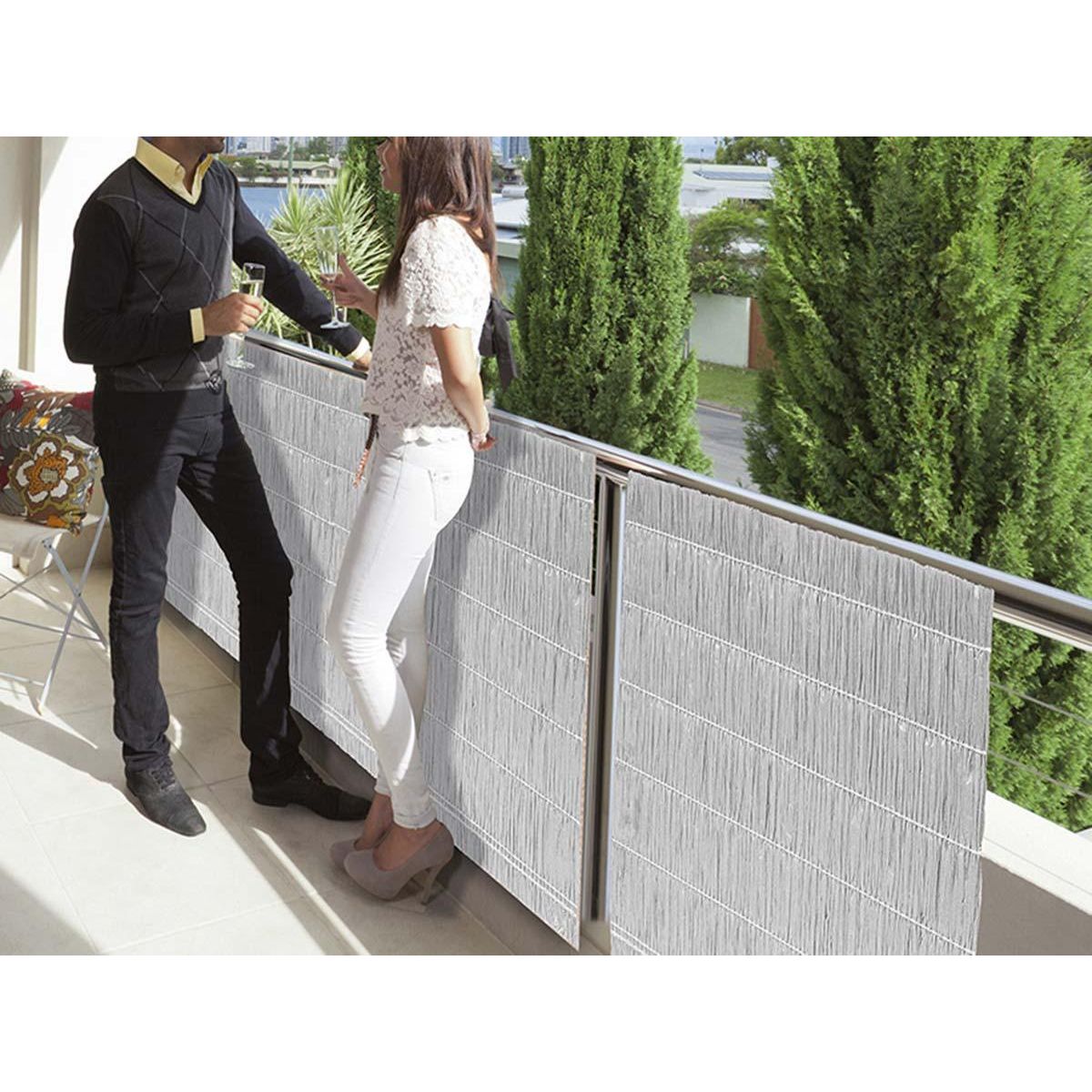 Jardiline Brise vue Multipaille gris 300 x 150 cm - Jardiline