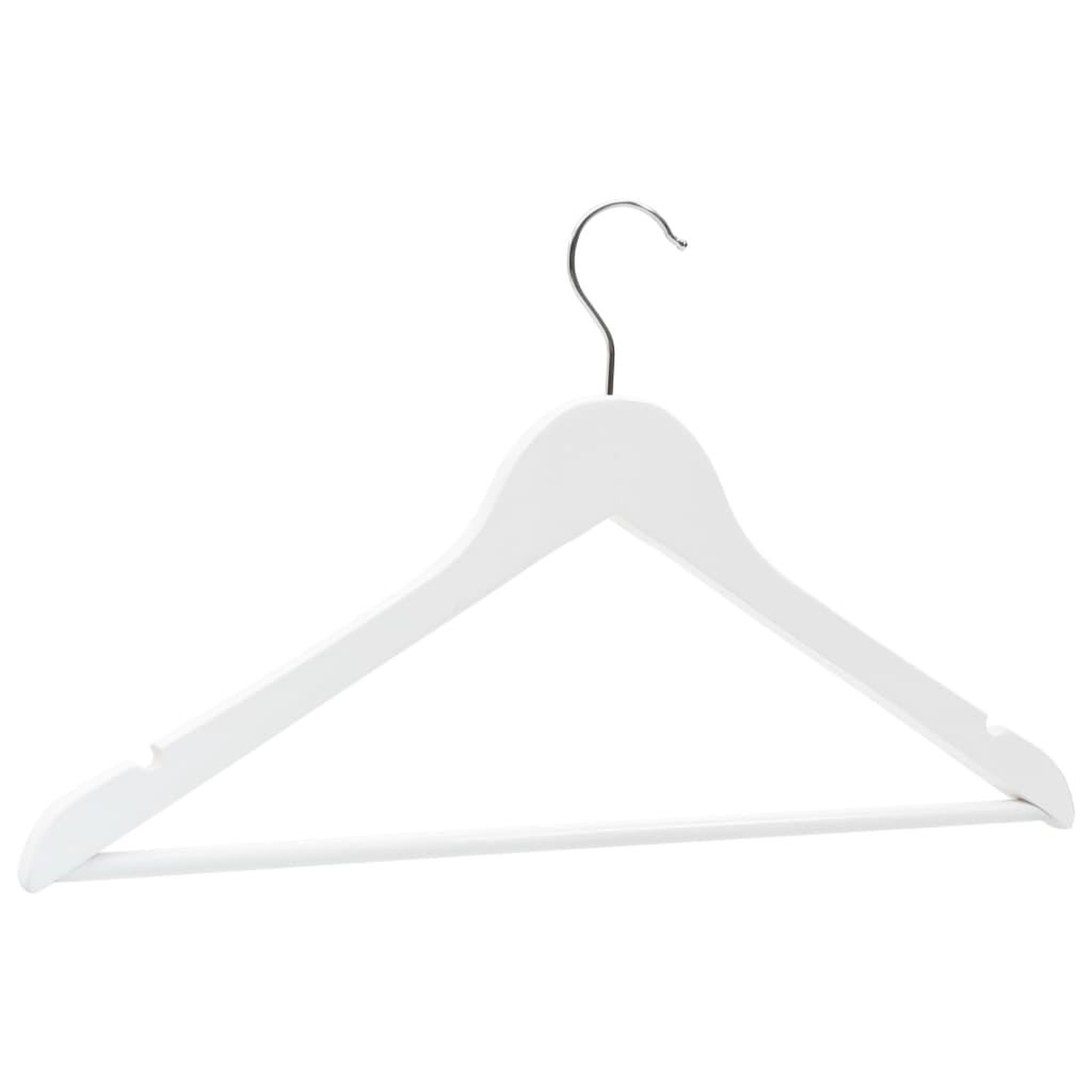 Voir la diapositive 5 : VIDAXL Cintres antiderapants 20 pcs Blanc Bois dur