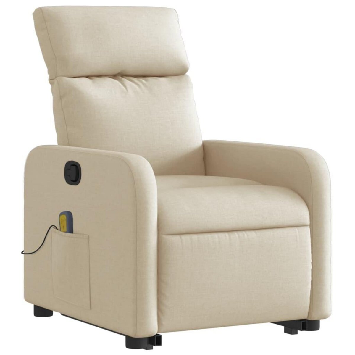 VIDAXL Fauteuil inclinable de massage Creme Tissu