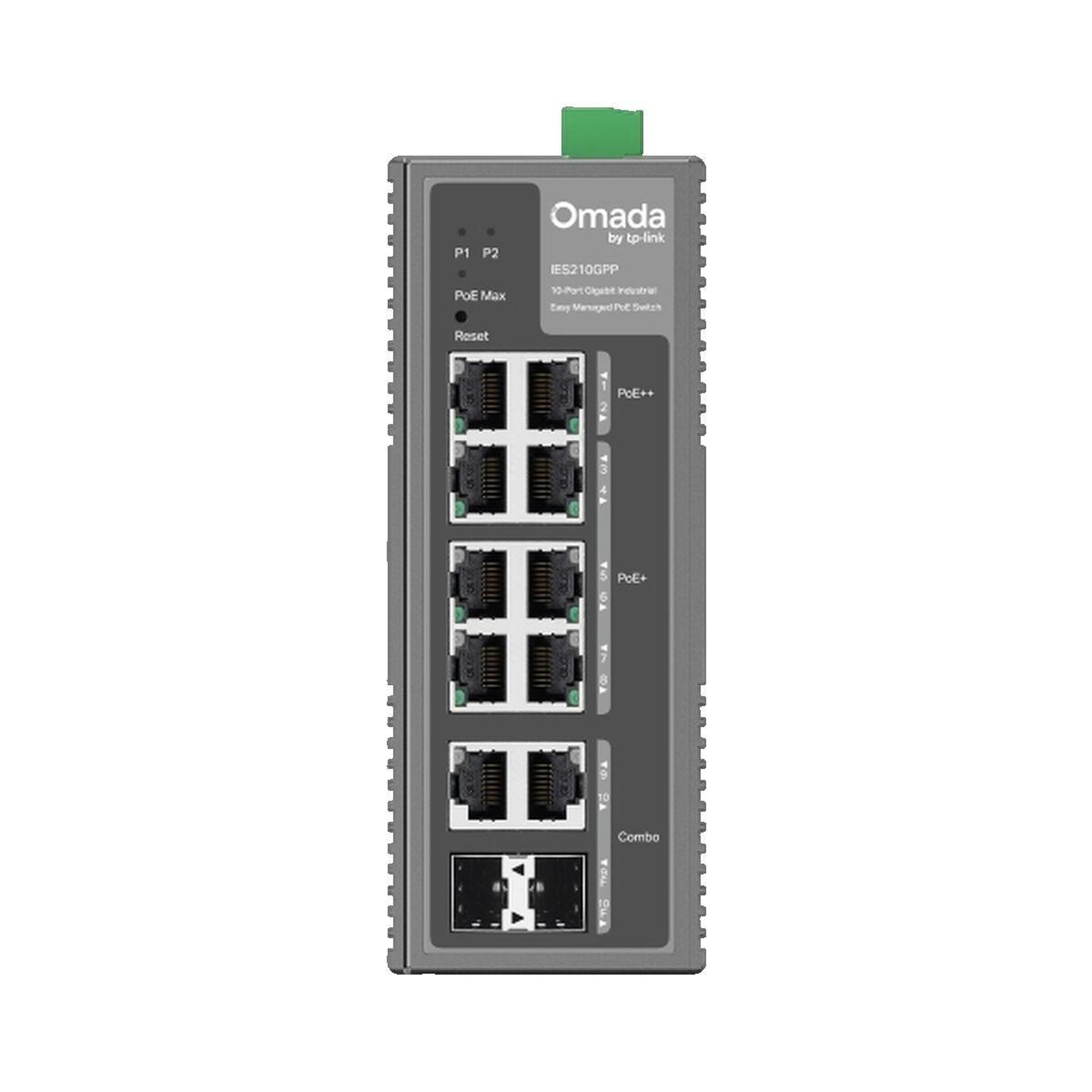 Voir la diapositive 3 : TP-LINK Switch industriel TP-Link Omada IES210GPP métal