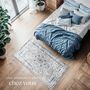Voir la diapositive 3 : tectake Tapis design vintage à poils courts en laine synthétique et feutre gris 80 x 150 cm