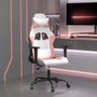 Voir la diapositive 1 : VIDAXL Chaise de jeu Blanc et rose Similicuir